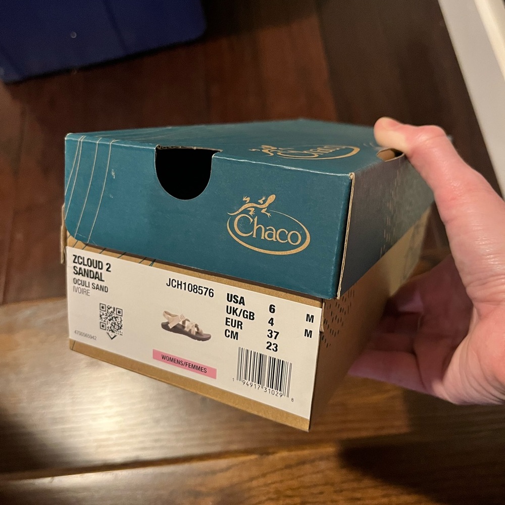 Chaco size 6 Zcloud 2 Sandals in Gray and Cream - Picture 6 of 7